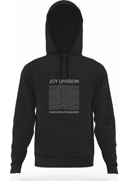 Joy Division Füme Antrasit Erkek Kapüşonlu Sweatshirt Uzun Kol