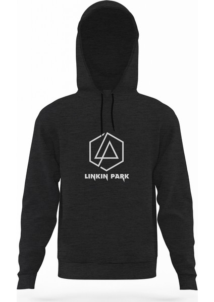 Lınkın Park Füme Antrasit Erkek Kapüşonlu Sweatshirt Uzun Kol