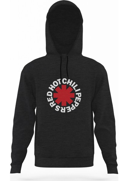 Red Hot Chilippers Füme Antrasit Erkek Kapüşonlu Sweatshirt Uzun Kol
