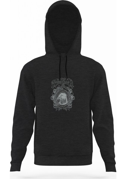 Muinaiset Füme Antrasit Erkek Kapüşonlu Sweatshirt Uzun Kol