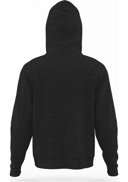 Mercury Sailor Moon Füme Antrasit Erkek Kapüşonlu Sweatshirt Uzun Kol