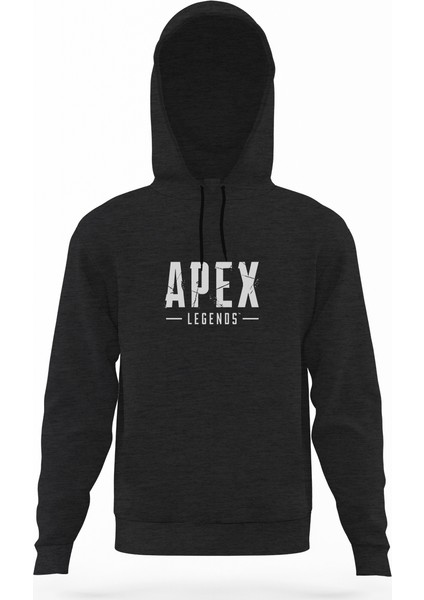 Apex Legends Füme Antrasit Erkek Kapüşonlu Sweatshirt Uzun Kol