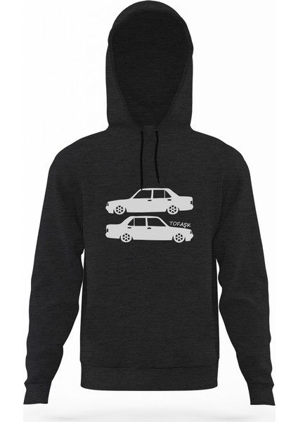 Araba Şahin Füme Antrasit Erkek Kapüşonlu Sweatshirt Uzun Kol