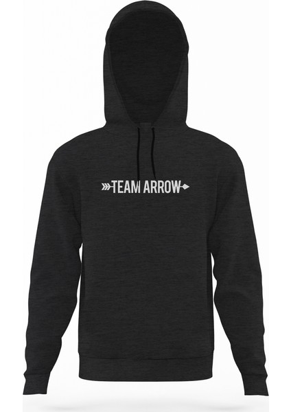Arrow Team Arrow Füme Antrasit Erkek Kapüşonlu Sweatshirt Uzun Kol