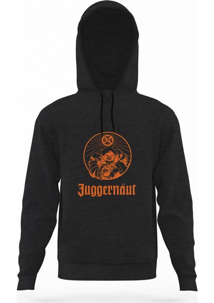 Juggernaut Füme Antrasit Erkek Kapüşonlu Sweatshirt Uzun Kol