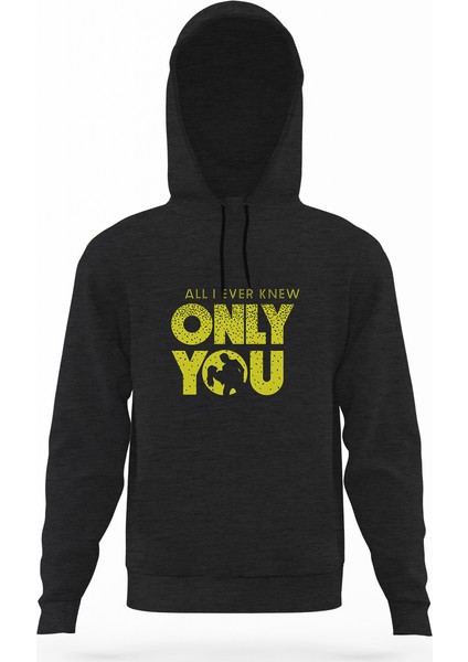 Lucifer Only You Lucifer & Chloe Füme Antrasit Erkek Kapüşonlu Sweatshirt Uzun Kol