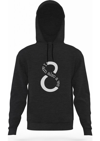Sense8 I Am Also A We Füme Antrasit Erkek Kapüşonlu Sweatshirt Uzun Kol