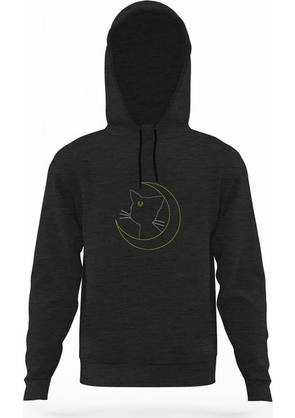 Silhouette Luna Füme Antrasit Erkek Kapüşonlu Sweatshirt Uzun Kol