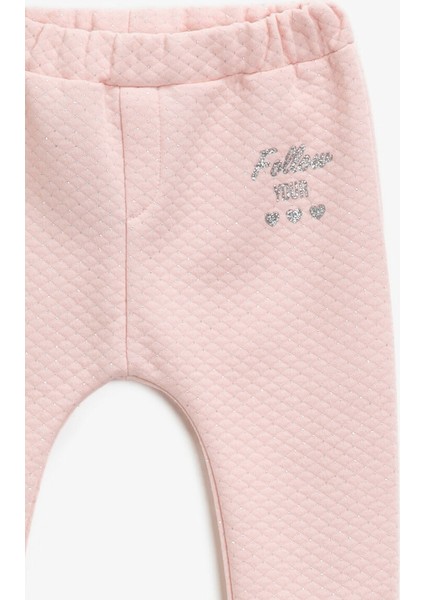 Kids Yazili Simli Baskılı Normal Bel Eşofman Altı modelleri