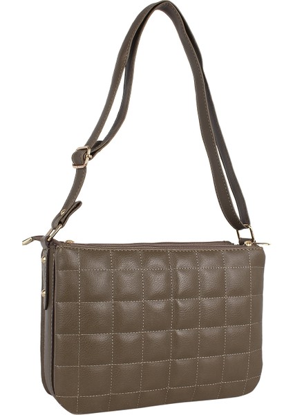 1073 Kadın Çapraz 3 Gözlü Omuz Çantası Gold fiyatları