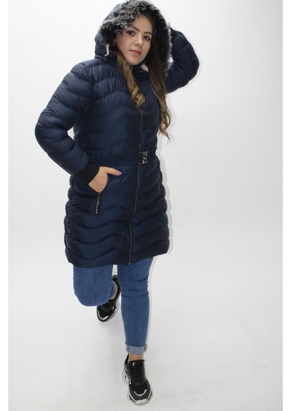Kadın Kapüşonlu İçi Kürklü Şişme Mont fiyatları