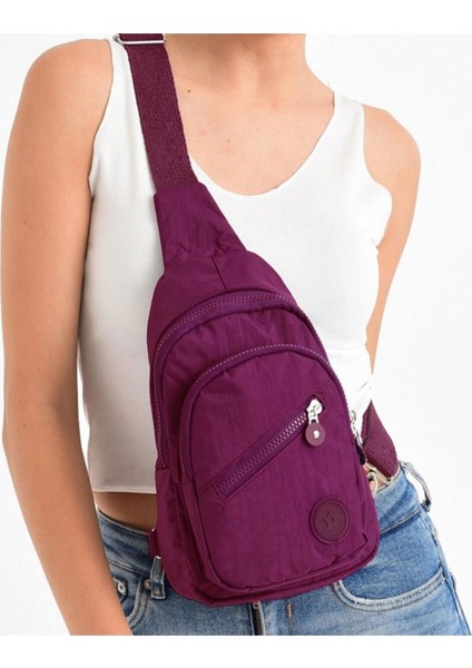 LD51 Krinkıl Kumaş Çift Taraf Askılı Göğüs Çantası Bodybag