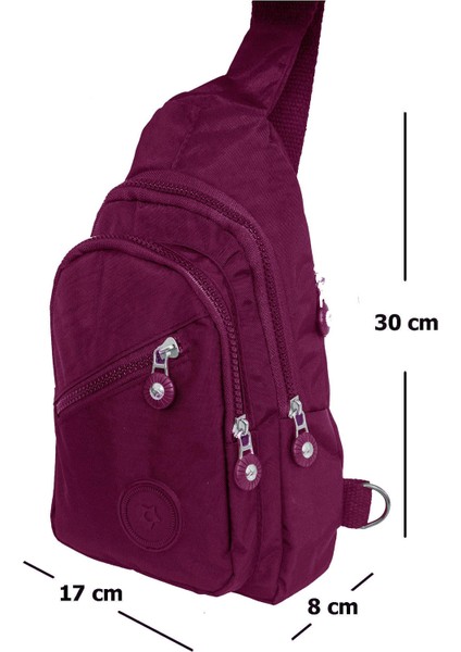 LD51 Krinkıl Kumaş Çift Taraf Askılı Göğüs Çantası Bodybag