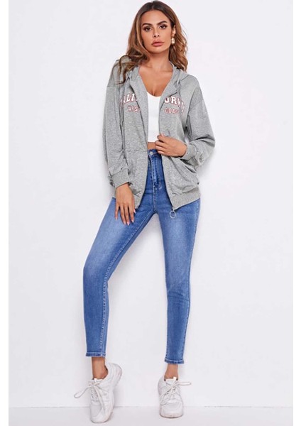 Mad Girls Gri Kapüşonlu Sweatshirt MG804 modelleri