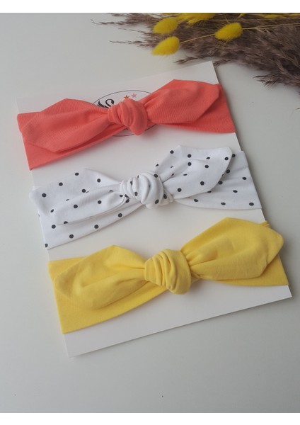 Swan Butik Kız Çocuk Bebek Bandana Toka Seti 3'lü