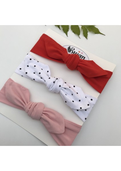 Swan Butik Kız Çocuk Bebek Bandana Toka Seti 3'lü