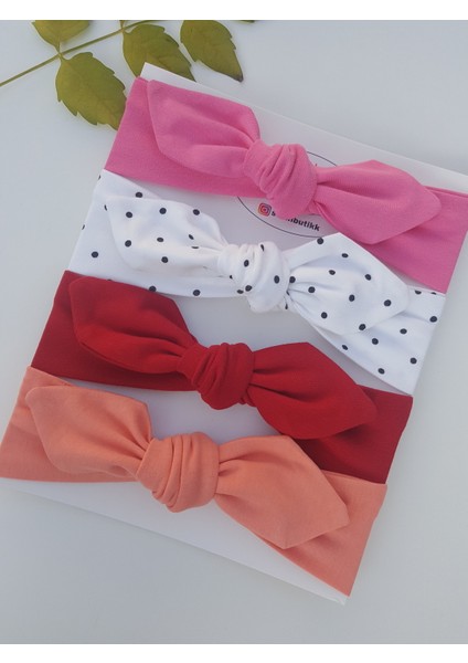 Swan Butik Kız Çocuk Bebek Bandana Toka Seti 4'lü