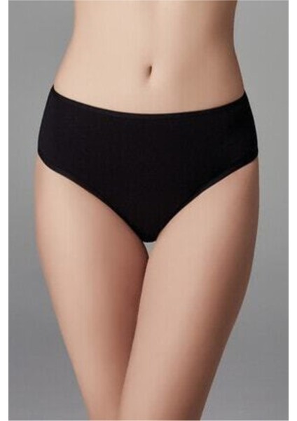 Kadın Yüksek Bel Slip 3'lü Siyah-Beyaz-Ten