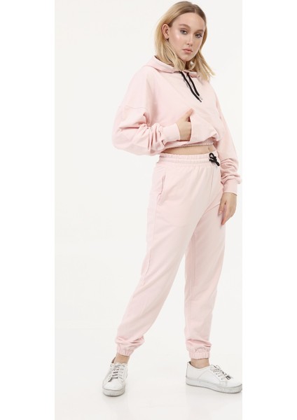 l Crop Model Kapşonlu Takım