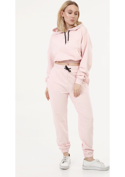 l Crop Model Kapşonlu Takım