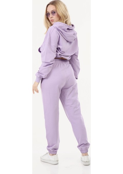 l Crop Model Kapşonlu Takım