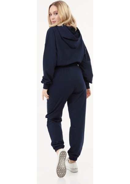 l Crop Model Kapşonlu Takım