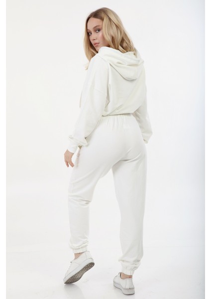 l Crop Model Kapşonlu Takım