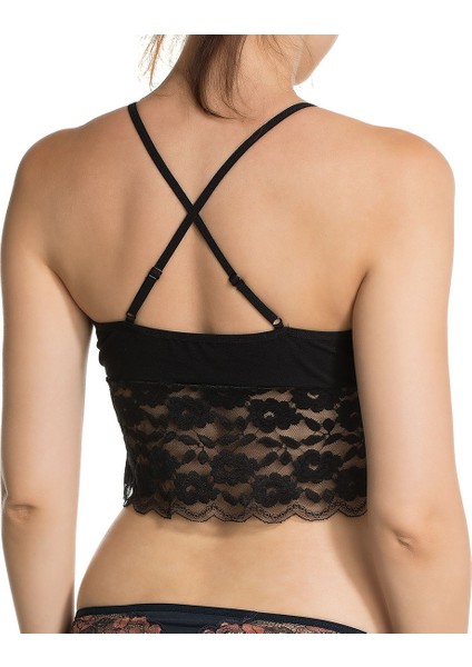 Dantelli Bralet (Siyah)