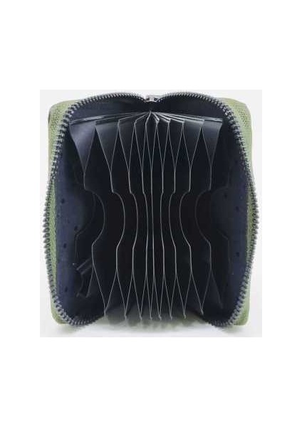 Yeşil Deri Unisex Kartlık-10 Bölmelim Kartlık modelleri