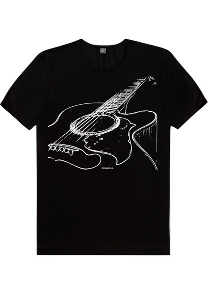 Gitarımın Telleri Siyah Kısa Kollu Erkek T-Shirt