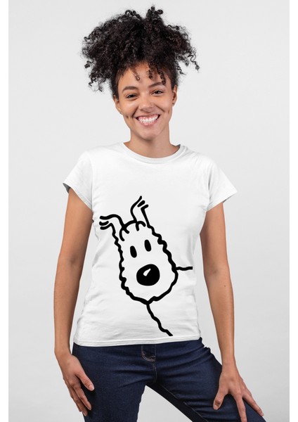 Snowy Beyaz Kısa Kollu Kadın T-Shirt