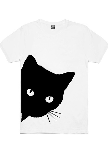 Meraklı Beyaz Kısa Kollu Erkek T-Shirt