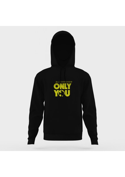 Lucifer Only You Lucifer & Chloe Siyah Erkek Kapüşonlu Sweatshirt Uzun Kol