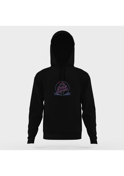 Riverdale Betty & Jughead Milkshake Siyah Erkek Kapüşonlu Sweatshirt Uzun Kol