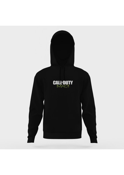 Call Of Dutf Mw3 Siyah Erkek Kapüşonlu Sweatshirt Uzun Kol