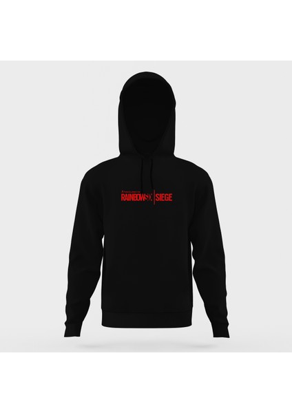 Rainbow 6 Siege Siyah Erkek Kapüşonlu Sweatshirt Uzun Kol