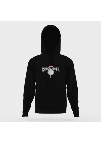 Pubg Winner Tava Siyah Erkek Kapüşonlu Sweatshirt Uzun Kol