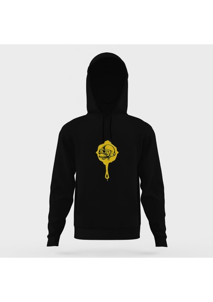 Pubg Kurukafa Tava Siyah Erkek Kapüşonlu Sweatshirt Uzun Kol