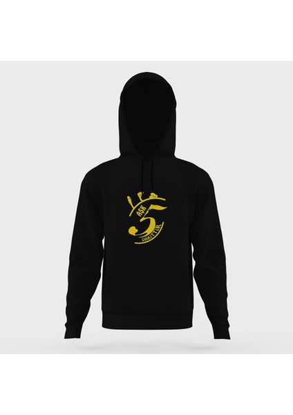 Aşk 5 Vakittir Siyah Erkek Kapüşonlu Sweatshirt Uzun Kol