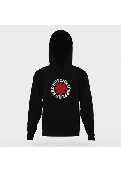 Red Hot Chilippers Siyah Erkek Kapüşonlu Sweatshirt Uzun Kol