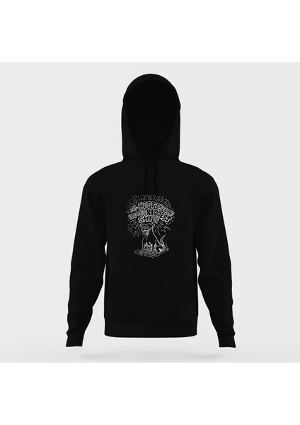My Best Friend Siyah Erkek Kapüşonlu Sweatshirt Uzun Kol