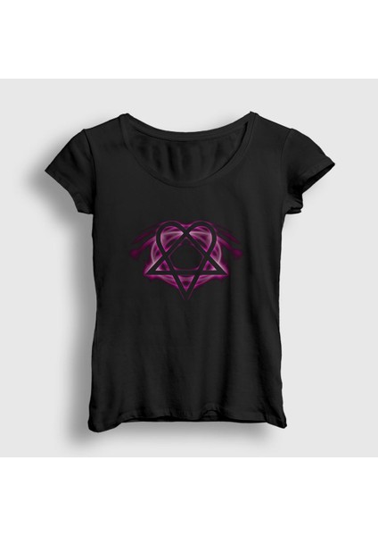 Kadın Siyah Glow Him T-Shirt