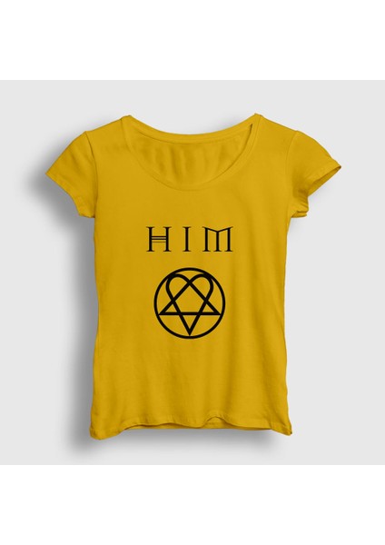 Kadın Sarı Logo Him T-Shirt