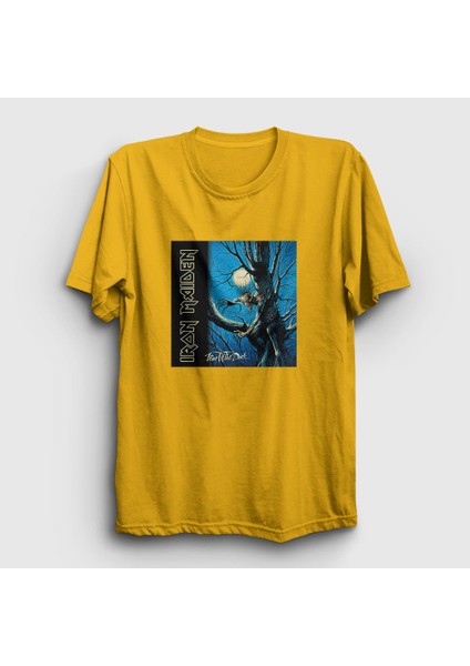 Unisex Sarı Fear Of The Dark Iron Maiden T-Shirt