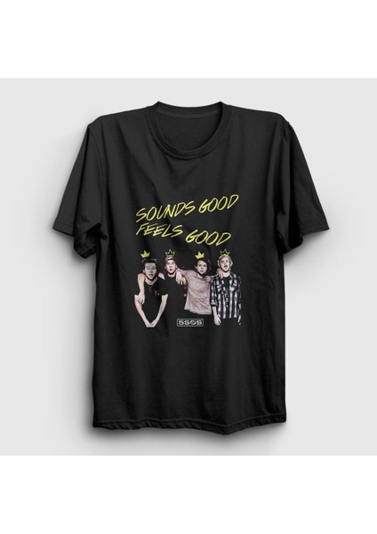 Unisex Siyah Band 5 Seconds Of Summer T-Shirt