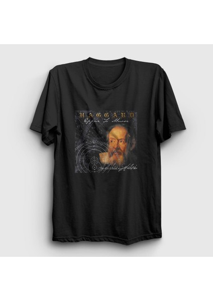 Unisex Siyah Eppur Si Muove Haggard T-Shirt