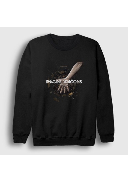 Unisex Siyah Friction Imagine Dragons Sweatshirt