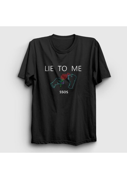 Unisex Siyah Lie 5 Seconds Of Summer T-Shirt
