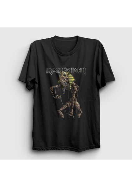 Unisex Siyah Mummy Iron Maiden T-Shirt