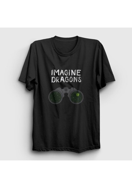 Unisex Siyah Night Imagine Dragons T-Shirt